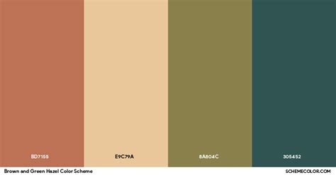 Brown and Green Hazel Color Scheme - Palettes - SchemeColor.com