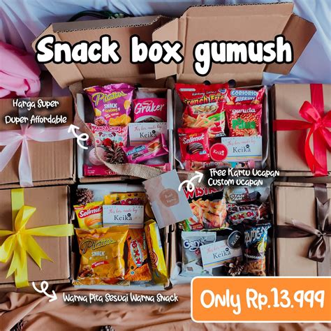 Jual Snack Box Gumush Hampers Gift Ultah Kado Cewek Cowok Warna Hitam