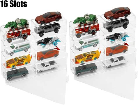 Buy KISLANE Acrylic Display Case Compatible With Hot Wheels Matchbox Cars Slots Display