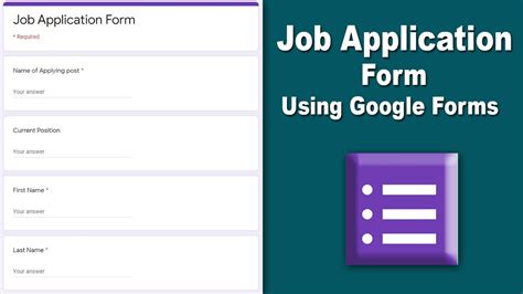 Google Form Template For Job Application