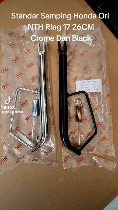 Standar Samping Crome Dan Black Ori NTH Honda Ring 17 26CM Beat Vario