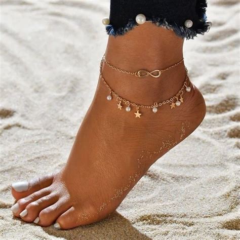 Bohemian Beads Ankle Bracelet For Women Leg Chain Round Tassel Anklet