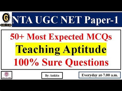 Nta Ugc Net Paper Most Expected Mcq Teaching Aptitude Unit