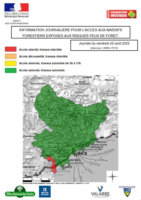 Risque feux de forêt fermeture des massifs Esterel Tanneron vendredi