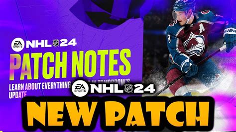 NHL 24 NEW 1 2 0 PATCH NOTES REACTION BREAKDOWN HUT WORLD OF CHEL