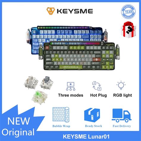 KEYSME Lunar Wireless three mode hot swappable RGB light mechanical keyboard Shopee Việt Nam