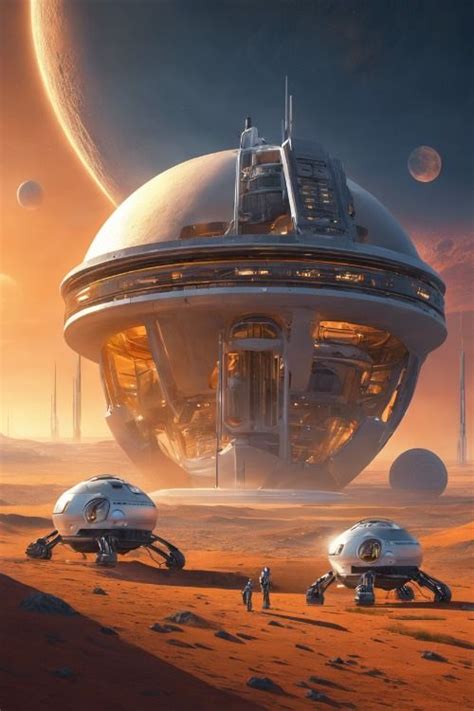 Lunar Sunset Haven In 2024 Futuristic City Science Fiction Art