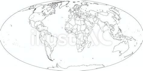 世界地図 モルワイデ図法euro 国境イラスト No 1787253無料イラスト フリー素材ならイラストAC