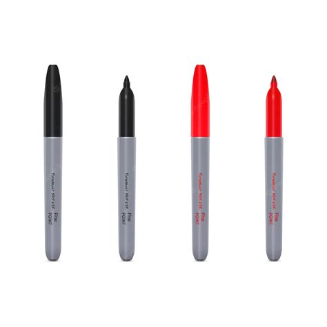 Premium Vector Black Red Permanent Markers