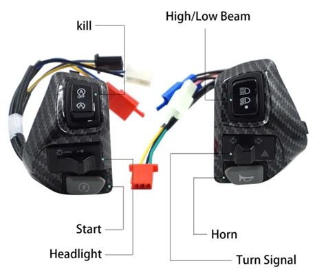 Domino Switch Handle Switch With Hazard Light Switch For Aerox Mio