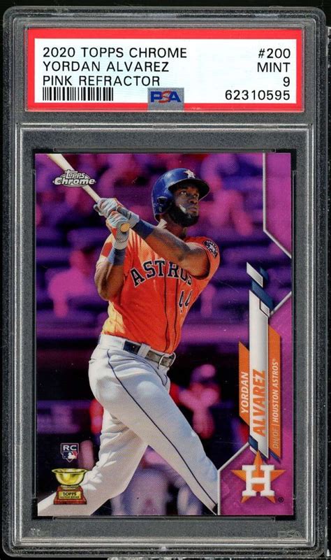 Yordan Alvarez Rookie Card Topps Chrome Pink Refractor Psa