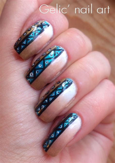 Gelic Nail Art Native American Tribal Nail Art