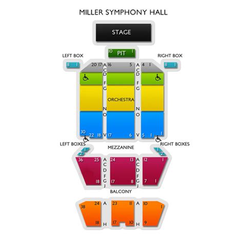 Miller Symphony Hall Seating Chart Vivid Seats