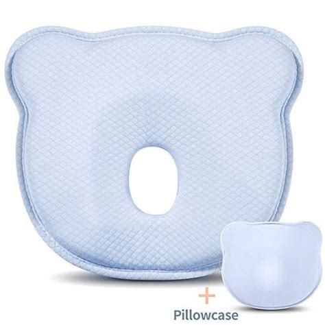 Oreiller Sommeil Bébé Anti Tête Plate Coussin en Mousse à Mémoire