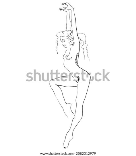 Line Art Minimalist Illustration Naked Dancing Stock Vector Royalty Free 2082312979 Shutterstock