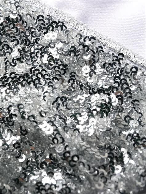 Oseree Sequin Embellished Triangle Bikini Set In Silver ModeSens