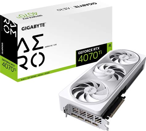 Gigabyte Geforce Rtx 4070 Ti Aero Oc 12g Graphics Card 3x Windforce Fans 12gb 192 Bit Gddr6x