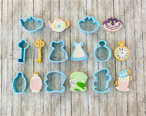 Alice In Wonderland Cookie Cutter Set Etsy