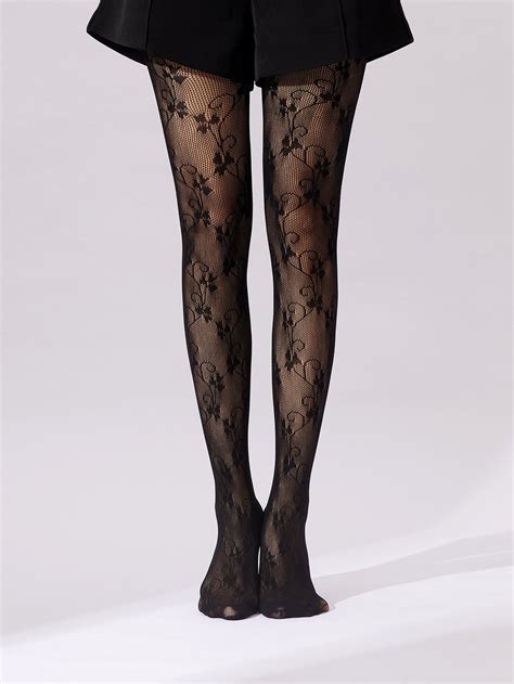 Floral Print Fishnet Tights Artofit