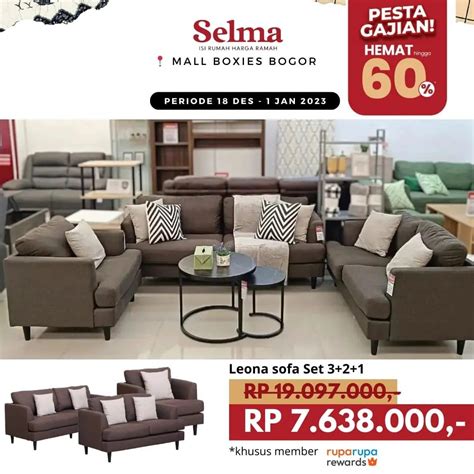 Sofa Set Leona Cokelat Perabotan Rumah Di Carousell