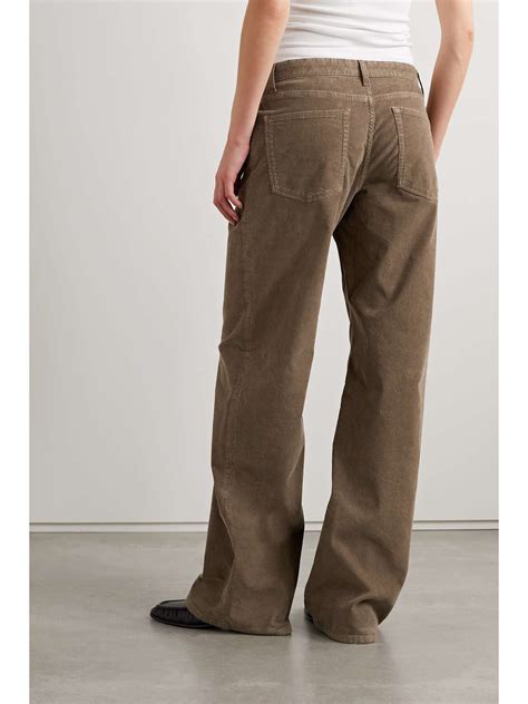 THE ROW Eglitta Cotton Blend Corduroy Straight Leg Pants NET A PORTER