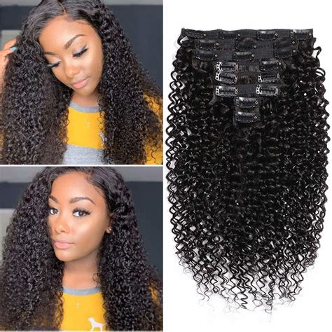 Kbeth Kinky Curly Clip Extensiones De Cabello Rizado Rizado Natural