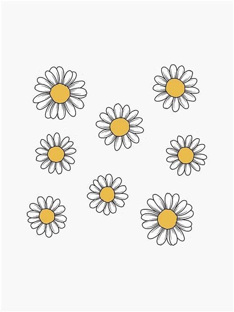 Daisy Flower Pack Sticker By Kyarbrough Redbubble