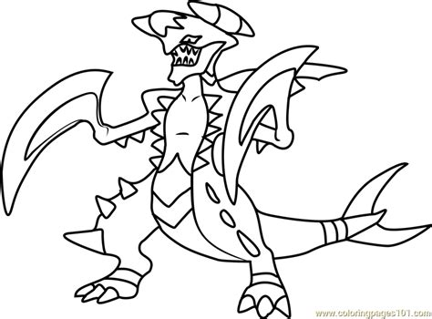 Garchomp Pokemon Coloring Page for Kids - Free Pokemon Printable ...