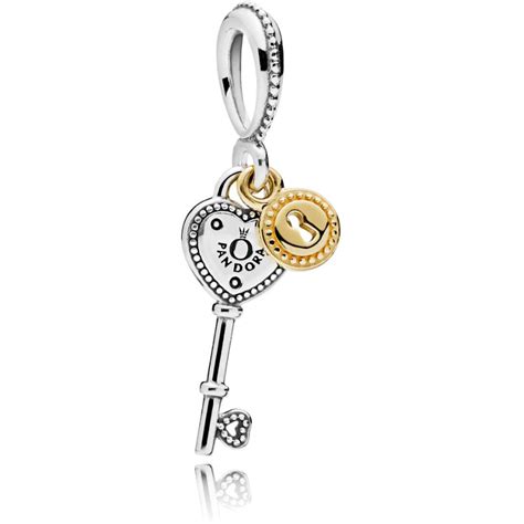 Pandora Heart Shaped Key Dangle Charm