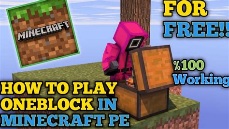 How To Play Oneblock In Minecraft Pocket Edition For Free How To