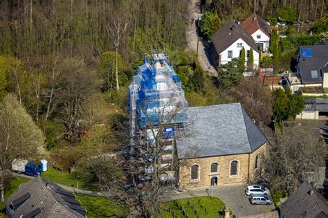 Luftbild Herdecke Baustelle Zu Sanierungs Und Umbauarbeiten Am