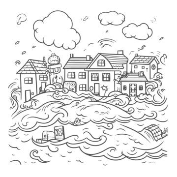 Flood Drawing PNG Transparent Images Free Download | Vector Files | Pngtree