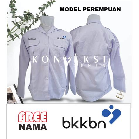 Jual Kemeja BKKBN Model Perempuan Baju Seragam BKKBN Tangan Panjang