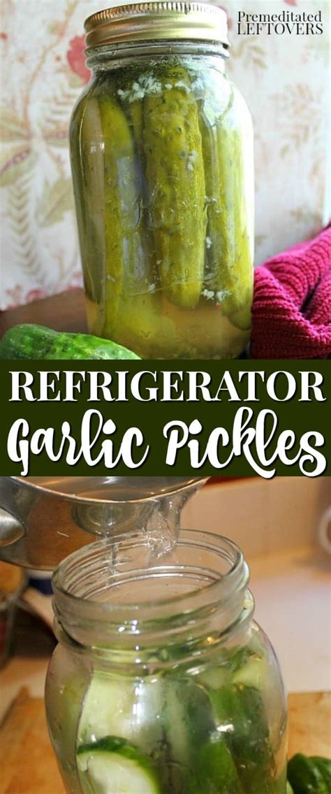 Easy Garlic Refrigerator Pickles Recipe