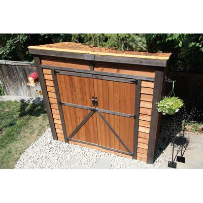 Outdoor Living Today Ft W X Ft D Double Door Cedar Wood Storage