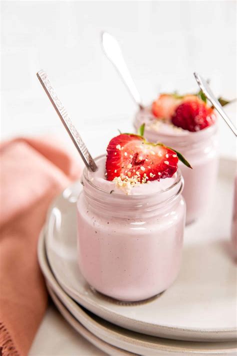 Learn To Make Thick And Creamy Vegan Strawberry Yogurt • Cultured Guru