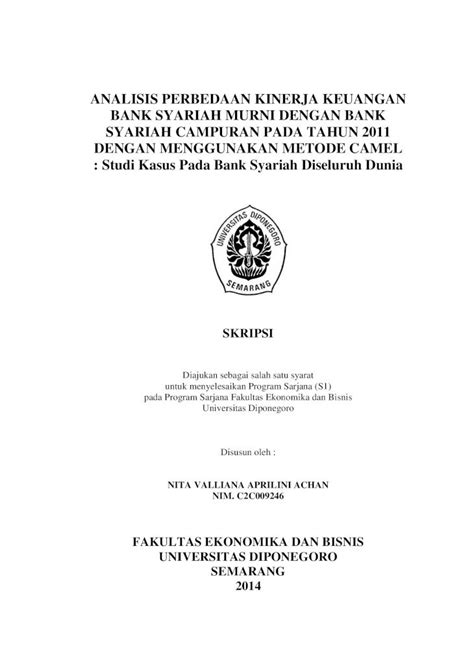 Pdf Analisis Perbedaan Kinerja Keuangan Bank Syariah Murni Dengan