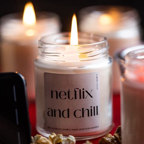 Netflix And Chill Candle Scented Candles T Set T For Women Men Husband Wife Girlfriend