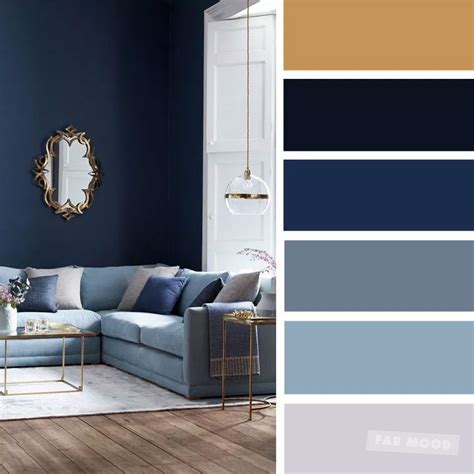 The Best Living Room Color Schemes Gold Gray Blue Palette