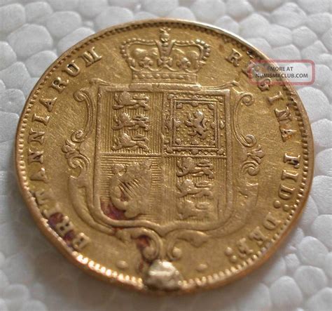 Great Britain Half Sovereign 1877 Km 735 2 Interesting Old Engraving