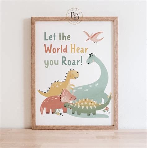 Dinosaur Art Print Dinosaur Wall Art Dinosaur Nursery Decor - Etsy