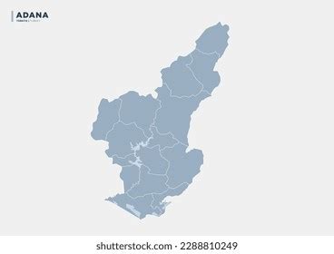 Adana Province Map Turkey Stock Vector (Royalty Free) 2288810249 ...