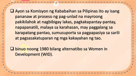 Pagtanggap At Paggalang Sa Kasarian Tungo Sa Pagkakapantay Pantay Pptx