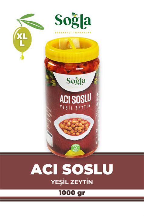 ACI BİBER SOSLU VE DOLGULU YEŞİL ZEYTİN 1000 GR