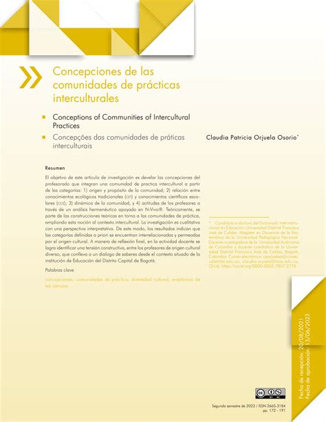 Pdf Concepciones De Las Comunidades De Pr Cticas Interculturales