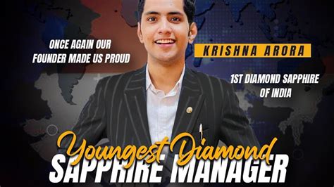 Krishna Arora Sapphire Diamond Manager Forever Living Product