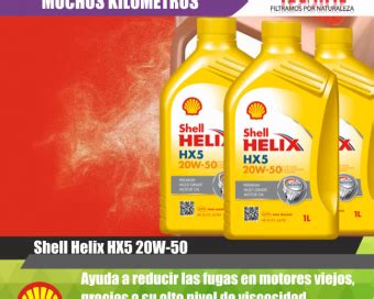 ACEITE ACEITE SHELL HELIX HX5 20W 50 CUARTO 33 500 TECNIFIL