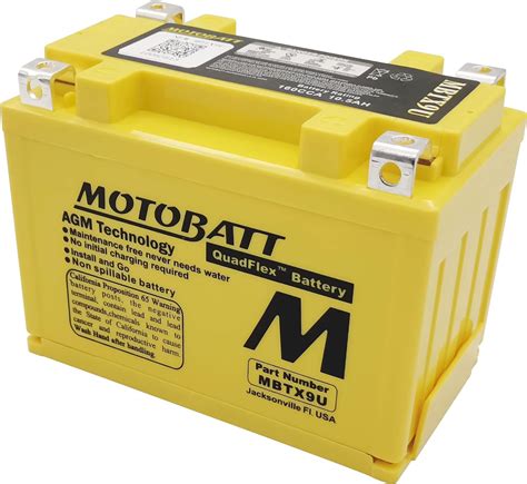 BATTERIA POTENZIATA AGM MOTOBATT 10 5 AH MBTX9U Amazon It Auto E Moto