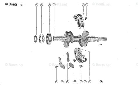 Mercury Outboard 200HP OEM Parts Diagram For Crankshaft And Center Main