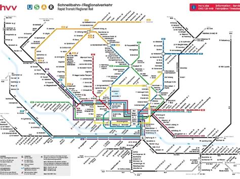 Liniennetzplan Des Hvv Und Der S Bahn Hamburg